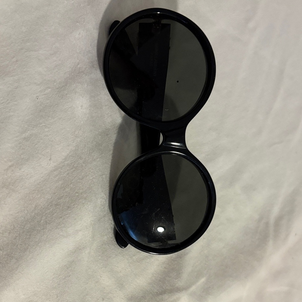 Saint Laurent Black Sunglasses with Gold Accents